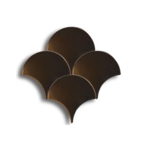 Dekozen Balık Pulu Düz 17x17 cm Metalik Bronz El Yapımı Seramik