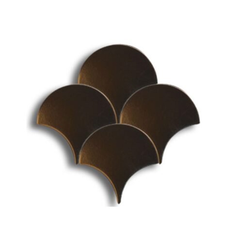 Dekozen Balık Pulu Düz 17x17 cm Metalik Bronz El Yapımı Seramik