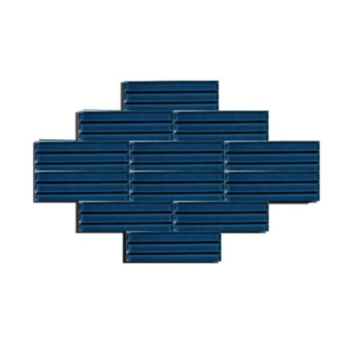 Dekozen Bambu 7x21 cm Petrol Mavisi Çatlak Sırlı El Yapımı Seramik