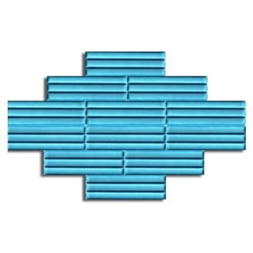 Dekozen Bambu 7x21 cm Turkuaz Çatlak Sırlı El Yapımı Seramik