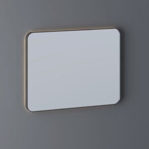 Boden 60x80 cm Dikdörtgen Ledli Oval Kenarlı Siyah Metal Çerçeveli Ayna
