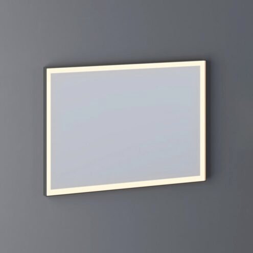 Boden 70x100 cm Dikdörtgen Ledli Siyah Metal Çerçeveli Ayna