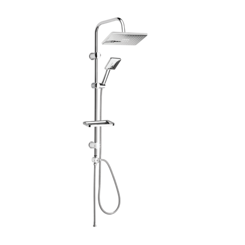 Boden Tower Dikdörtgen Tepe Duşlu Krom Duş Sistemi