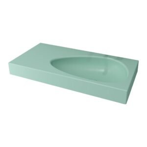 Bocchi Etna 90 cm Mat Mint Yeşil Etajerli Lavabo