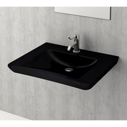 Bocchi Care&Comfort 65 cm Parlak Siyah Bedensel Engelli Lavabosu