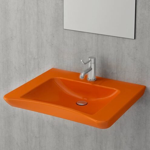 Bocchi Care&Comfort 65 cm Parlak Turuncu Bedensel Engelli Lavabosu