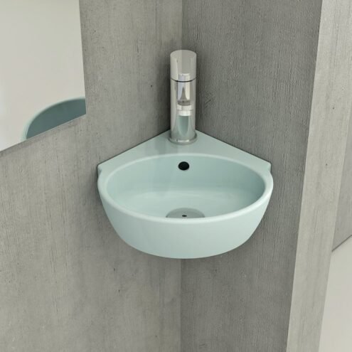 Bocchi Taormina Arch 30 cm Mat Buz Mavisi Köşe Lavabo