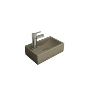 Bocchi Milano 37 cm Mat Kaşmir Sol Armatür Delikli Dar Lavabo