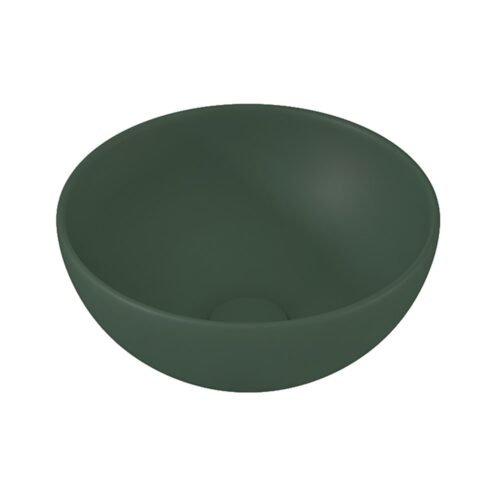 Bocchi Vessel Yuvarlak 26 cm Mat Yeşil Mini Çanak Lavabo