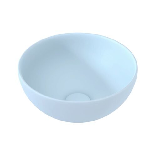 Bocchi Vessel Yuvarlak 26 cm Mat Buz Mavisi Mini Çanak Lavabo