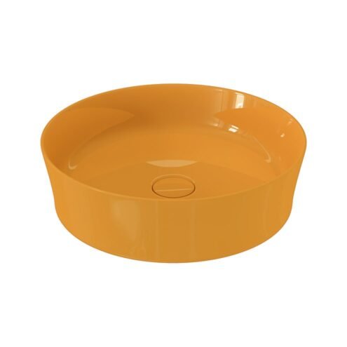 Bocchi Vessel Yuvarlak 38 cm Parlak Mandalina Sarısı Çanak Lavabo