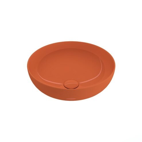 Bocchi Vessel Yuvarlak 38 cm Parlak Turuncu Kase Çanak Lavabo