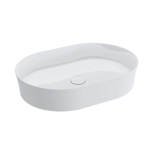 Bocchi Vessel Oval 55 cm Parlak Beyaz Çanak Lavabo