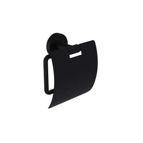 Bocchi Piave Mat Siyah Kapaklı Tuvalet Kağıtlığı