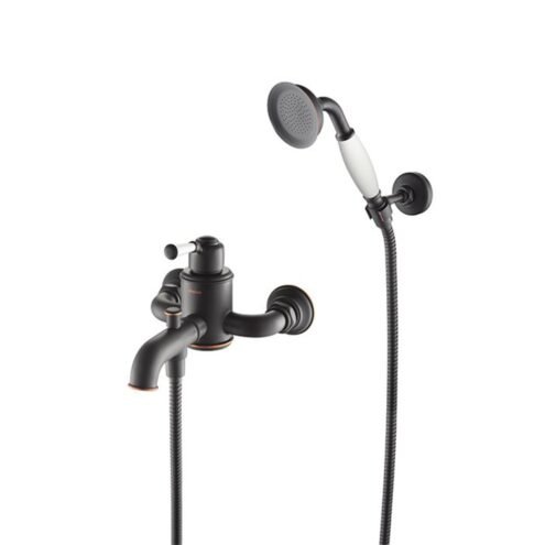 Bocchi Burlington El Duşu Setli Antik Siyah Banyo Bataryası