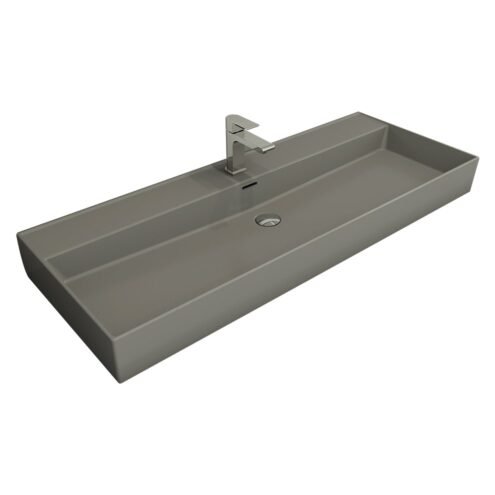 Bocchi Milano 120 cm Mat Gri Lavabo