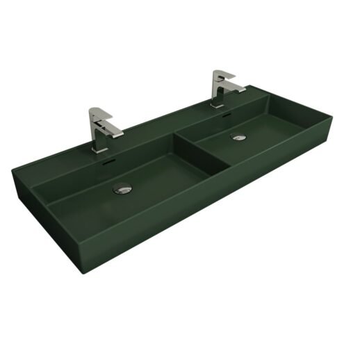 Bocchi Milano 120 cm Mat Yeşil Çift Gözlü Lavabo