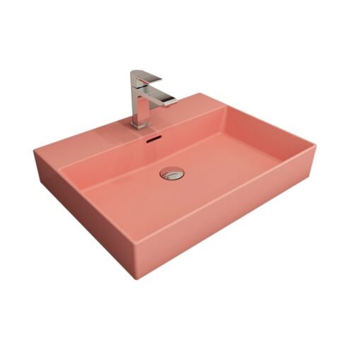 Bocchi Milano 60 cm Mat Somon Tezgah Üstü Lavabo