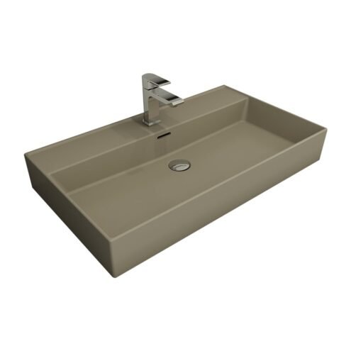 Bocchi Milano 80 cm Mat Kaşmir Tezgah Üstü Lavabo