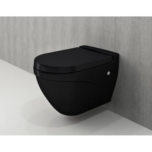 Bocchi Taormina Arch Parlak Siyah Asma Klozet