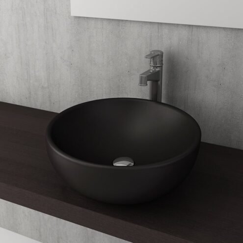 Bocchi Venezia 45 cm Mat Siyah Çanak Lavabo