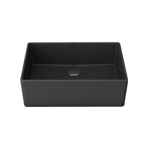 Bocchi Vessel 38 cm Mat Antrasit Kare Çanak Lavabo