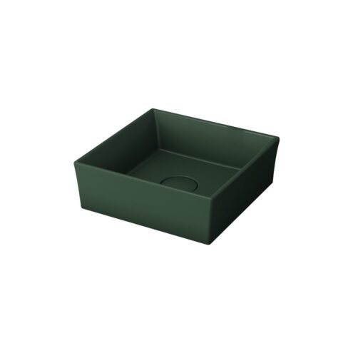 Bocchi Vessel 38 cm Mat Yeşil Kare Çanak Lavabo