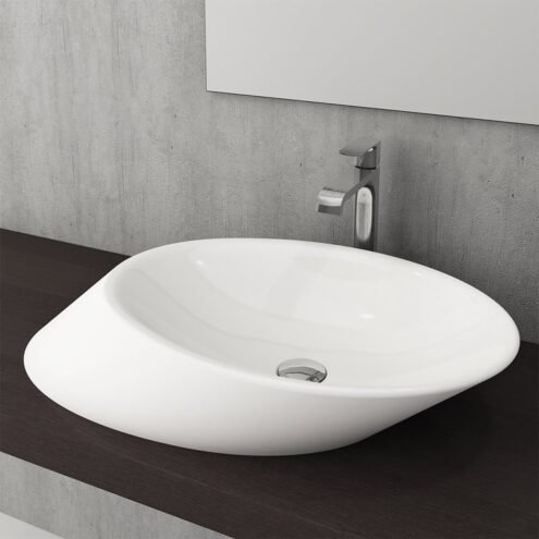 Bocchi Vessel 72 cm Parlak Beyaz Çanak Lavabo
