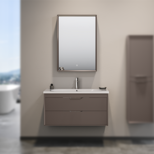 Orka Clay 100 cm Çift Çekmeceli Çekmeceli Banyo Dolabı