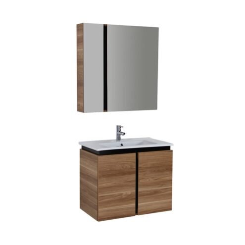 Creavit Verti 80 cm Açık Ceviz Banyo Dolabı