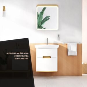 VitrA Sento 65 cm Mat Beyaz Çekmeceli Banyo Dolabı (Outlet)