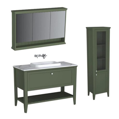 VitrA Valarte Neo 120 cm Retro Yeşil Banyo Dolabı Takımı (Outlet)