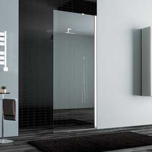 Pakduş Dizayn 110 cm 1 Sabit Kabin Parlak Eloksal Duşakabin