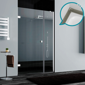 Pakduş Dizayn 120 cm 2 Duvar Arası 1 Sabit 1 Açılır Kum Beji Duşakabin