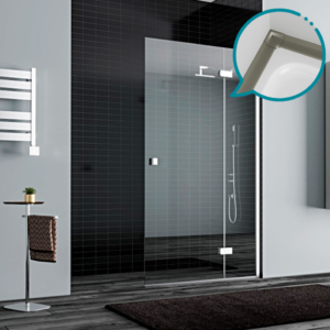 Pakduş Dizayn 120 cm 1 Sabit 1 Açılır Kum Beji Duşakabin