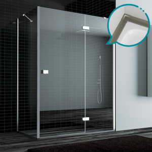 Pakduş Dizayn 110x80 cm 2 Sabit 1 Açılır Kum Beji Duşakabin