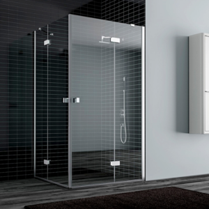 Pakduş Dizayn 100x100 cm 2 Sabit 2 Açılır Kapı Parlak Eloksal Kare Duşakabin