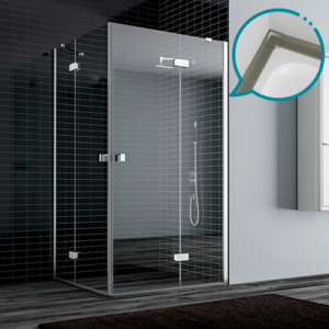 Pakduş Dizayn 110x110 cm 2 Sabit 2 Açılır Kapı Kum Beji Kare Duşakabin