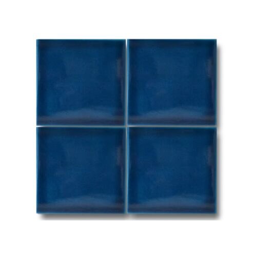 Dekozen Düz 13x13 cm Parlak Petrol Mavisi Çatlak Sırlı El Yapımı Seramik