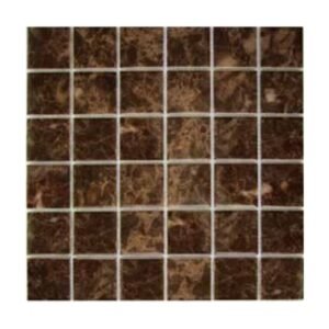 Fionart Dark Emperador 5x5 cm Porselen Mozaik