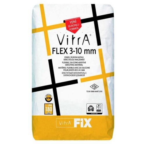Vitra Fix Flex 3-10 mm Sahara Bej 20 kg Çimento Esaslı Yüksek Performanslı Silikon Katkılı Elastik Derz Dolgu