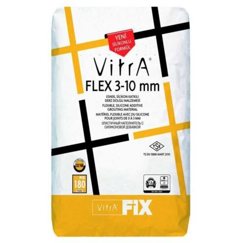 Vitra Fix Flex 3-10 mm Moka Kahve 5 kg Çimento Esaslı Yüksek Performanslı Silikon Katkılı Elastik Derz Dolgu