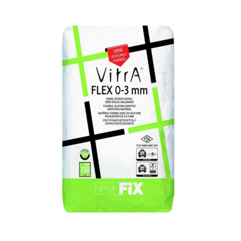 VitrA Fix Flex 5 kg 0-3 mm Beyaz Yosun Gri Derz Dolgu