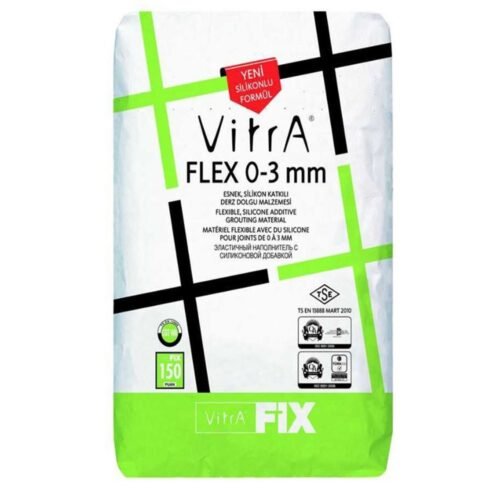 Vitra Fix Flex 0-3 mm Sahara Bej 5 kg Çimento Esaslı Yüksek Performanslı Elastik Silikon Katkılı İnce Dolgulu Derz Dolgu