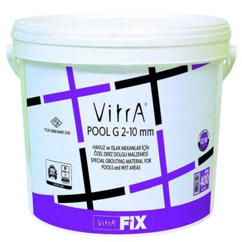 Vitra Fix Pool G 2-10 mm Beyaz 15 kg Çimento Esaslı Yüksek Performanslı Havuzlar İçin Özel Olarak Geliştirilmiş Elastik Derz Dolgu