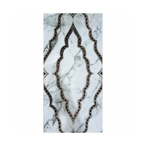 Fionart Lozenge White Platin 30x60 cm Porselen Granit Seramik