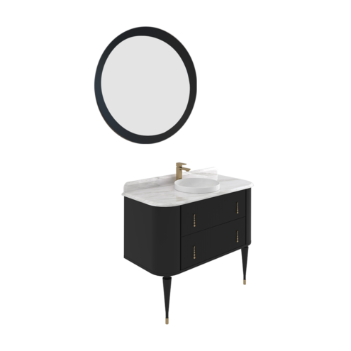 Orka Felice 100 cm Ahşap Ayaklı Banyo Dolabı