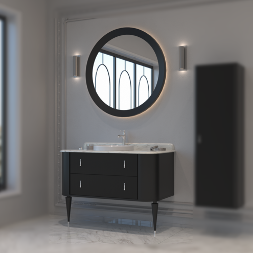 Orka Felice 120 cm Ahşap Ayaklı Banyo Dolabı