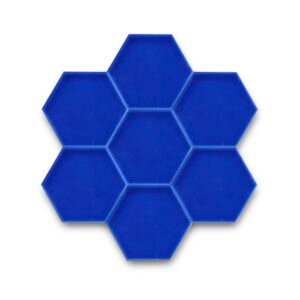 Dekozen Hexagon 15x17 cm Düz Kobalt Çatlak Sırlı El Yapımı Seramik