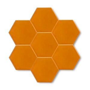 Dekozen Hexagon 15x17 cm Düz Tarçın Çatlak Sırlı El Yapımı Seramik